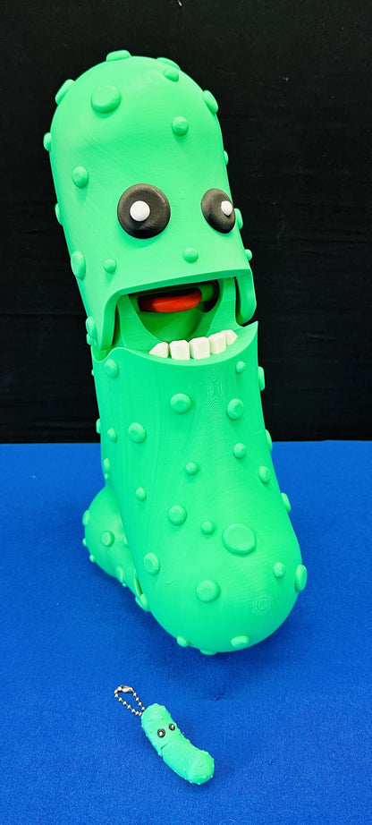 Green - Giant 12" Articulated Tickle Pickle with Butt stand
