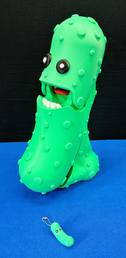 Green - Giant 12" Articulated Tickle Pickle with Butt stand