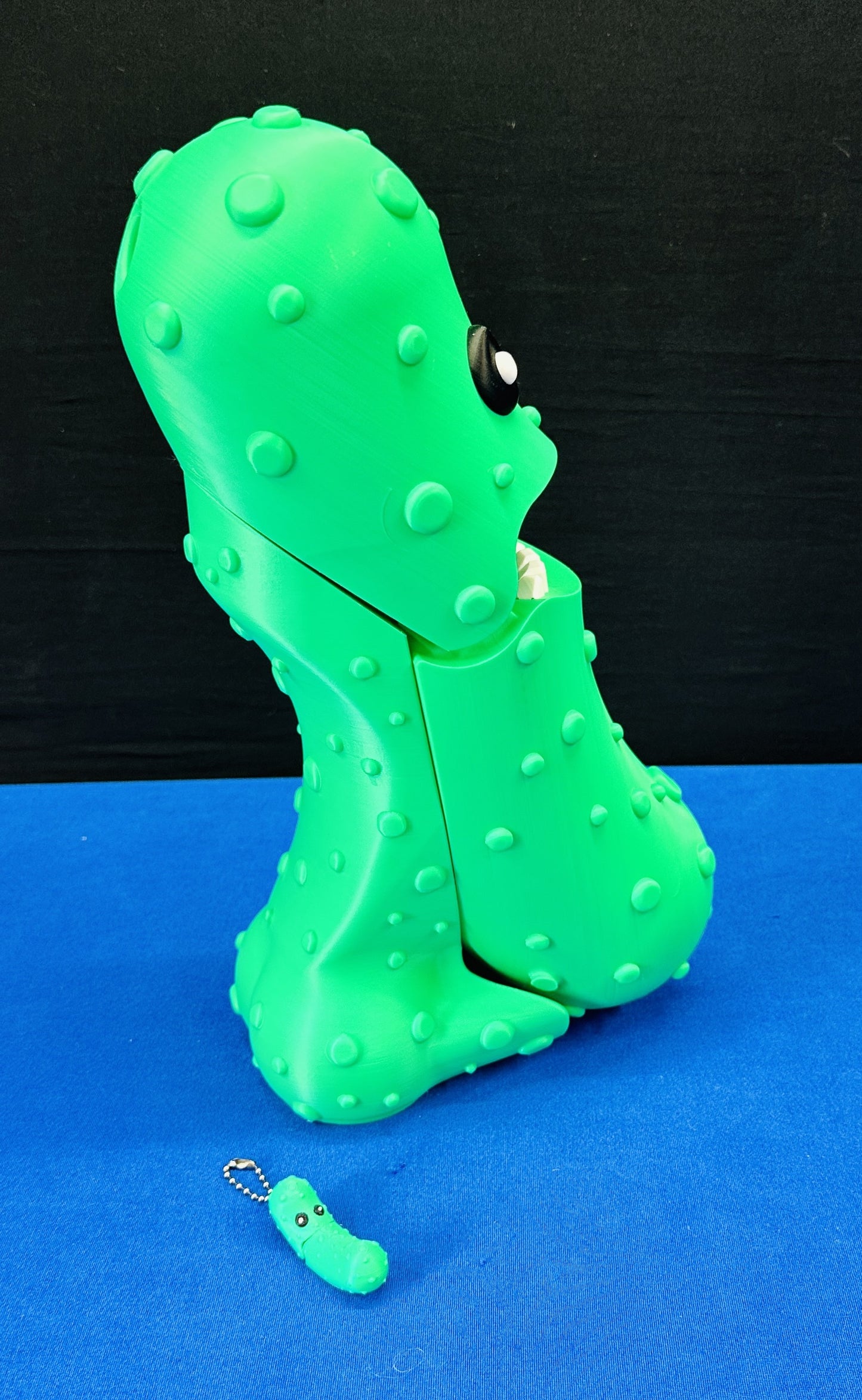 Green - Giant 12" Articulated Tickle Pickle with Butt stand