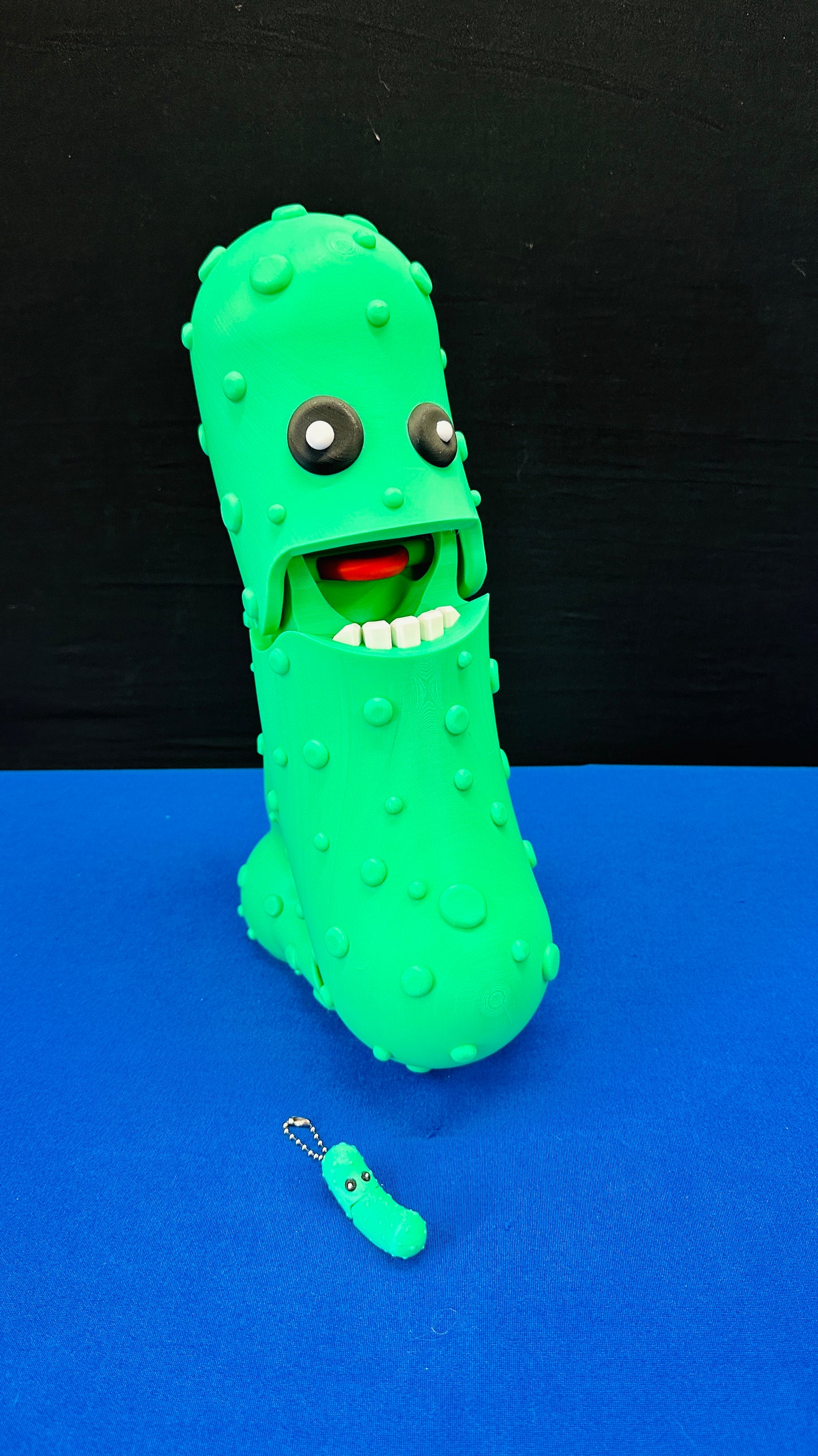Green - Giant 12" Articulated Tickle Pickle with Butt stand
