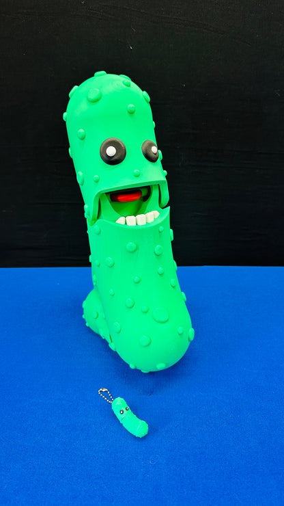 Green - Giant 12" Articulated Tickle Pickle with Butt stand