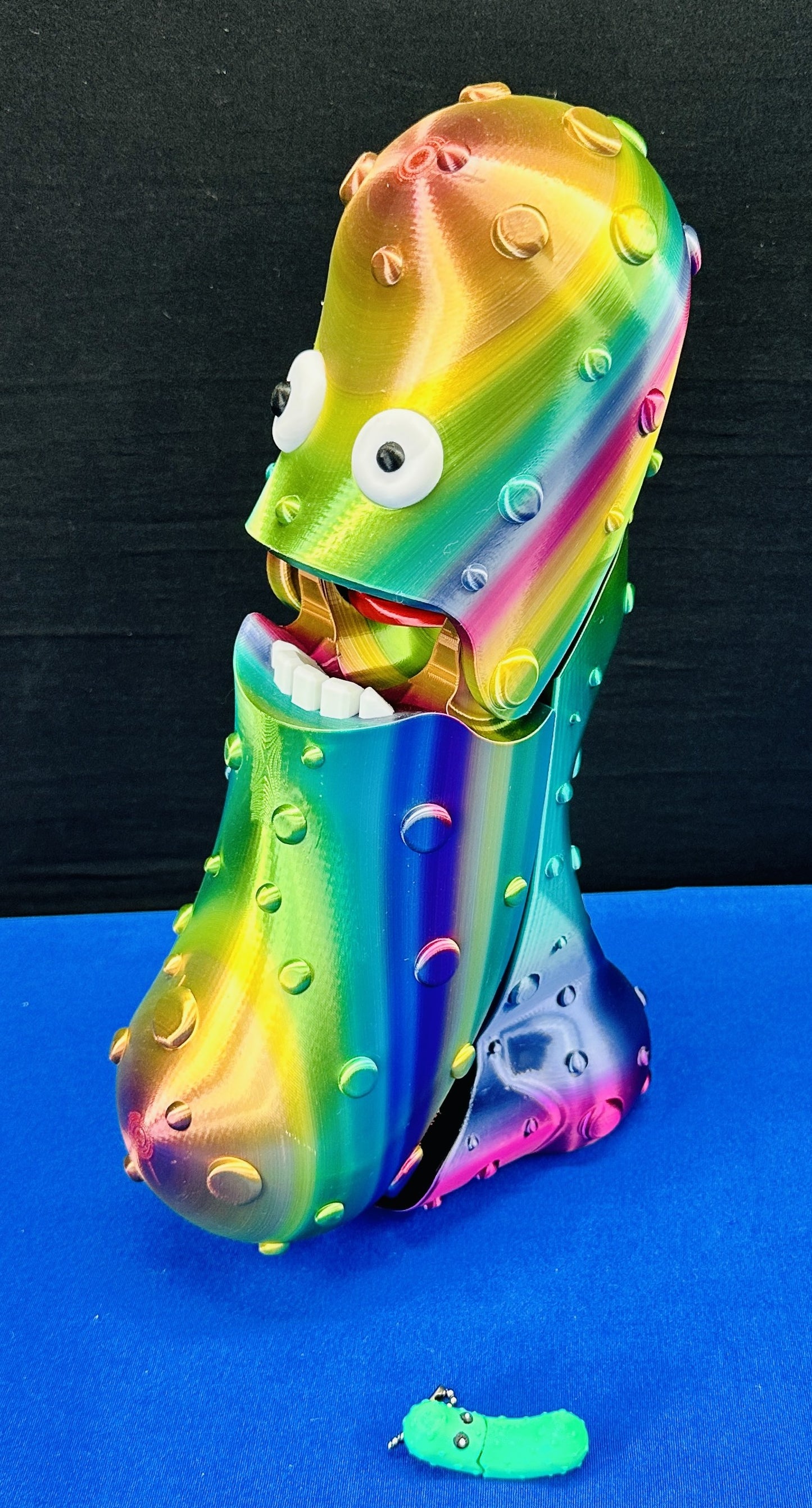 Metallic Rainbow - Giant 12" Articulated Tickle Pickle with Butt stand