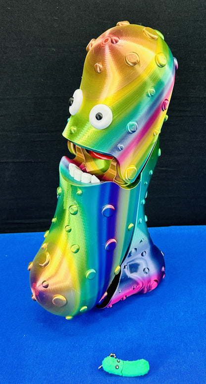 Metallic Rainbow - Giant 12" Articulated Tickle Pickle with Butt stand