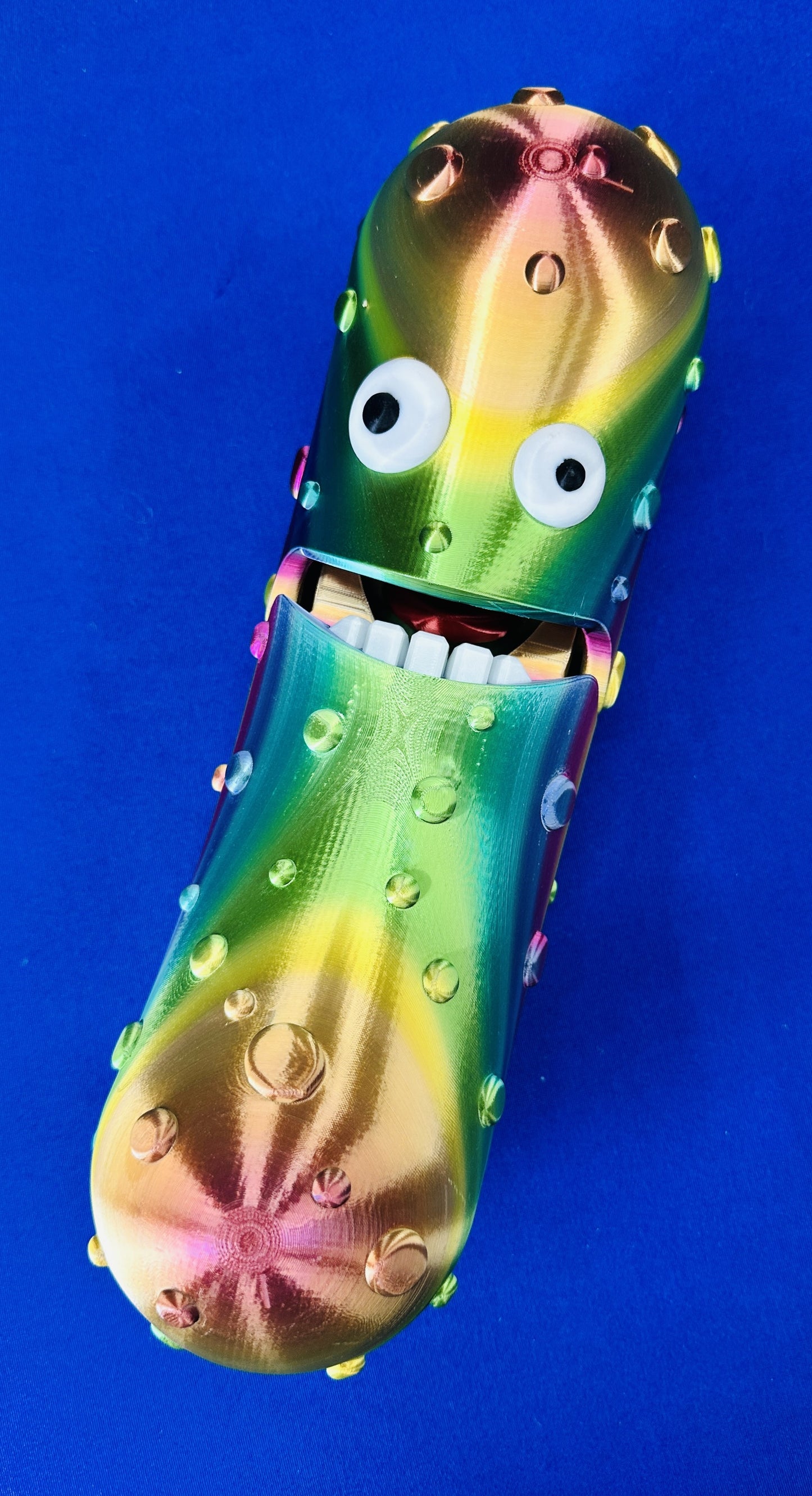Metallic Rainbow - Giant 12" Articulated Tickle Pickle with Butt stand