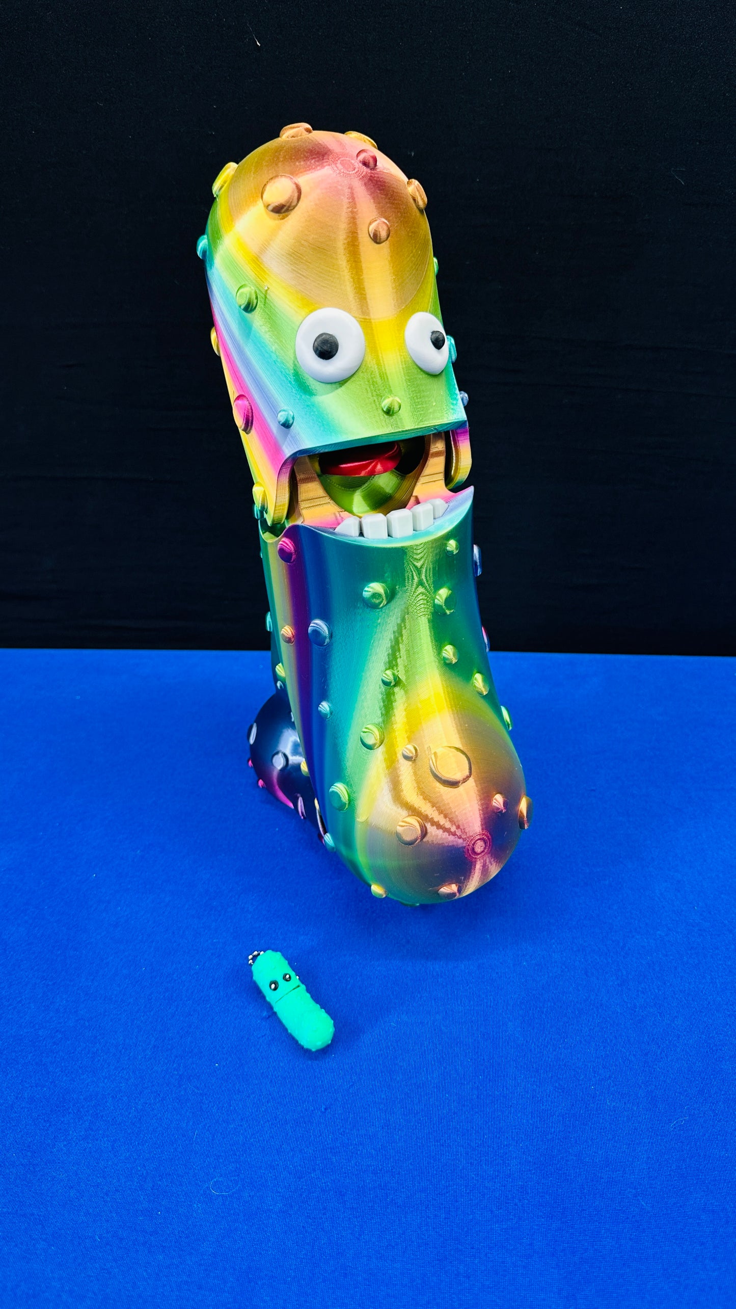 Metallic Rainbow - Giant 12" Articulated Tickle Pickle with Butt stand
