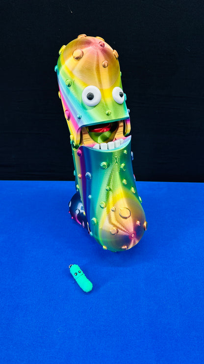 Metallic Rainbow - Giant 12" Articulated Tickle Pickle with Butt stand