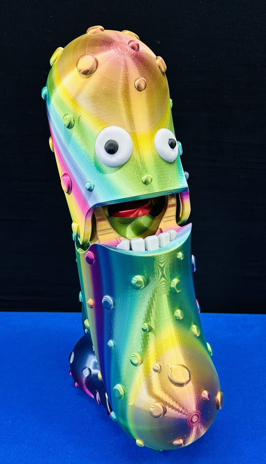 Metallic Rainbow - Giant 12" Articulated Tickle Pickle with Butt stand