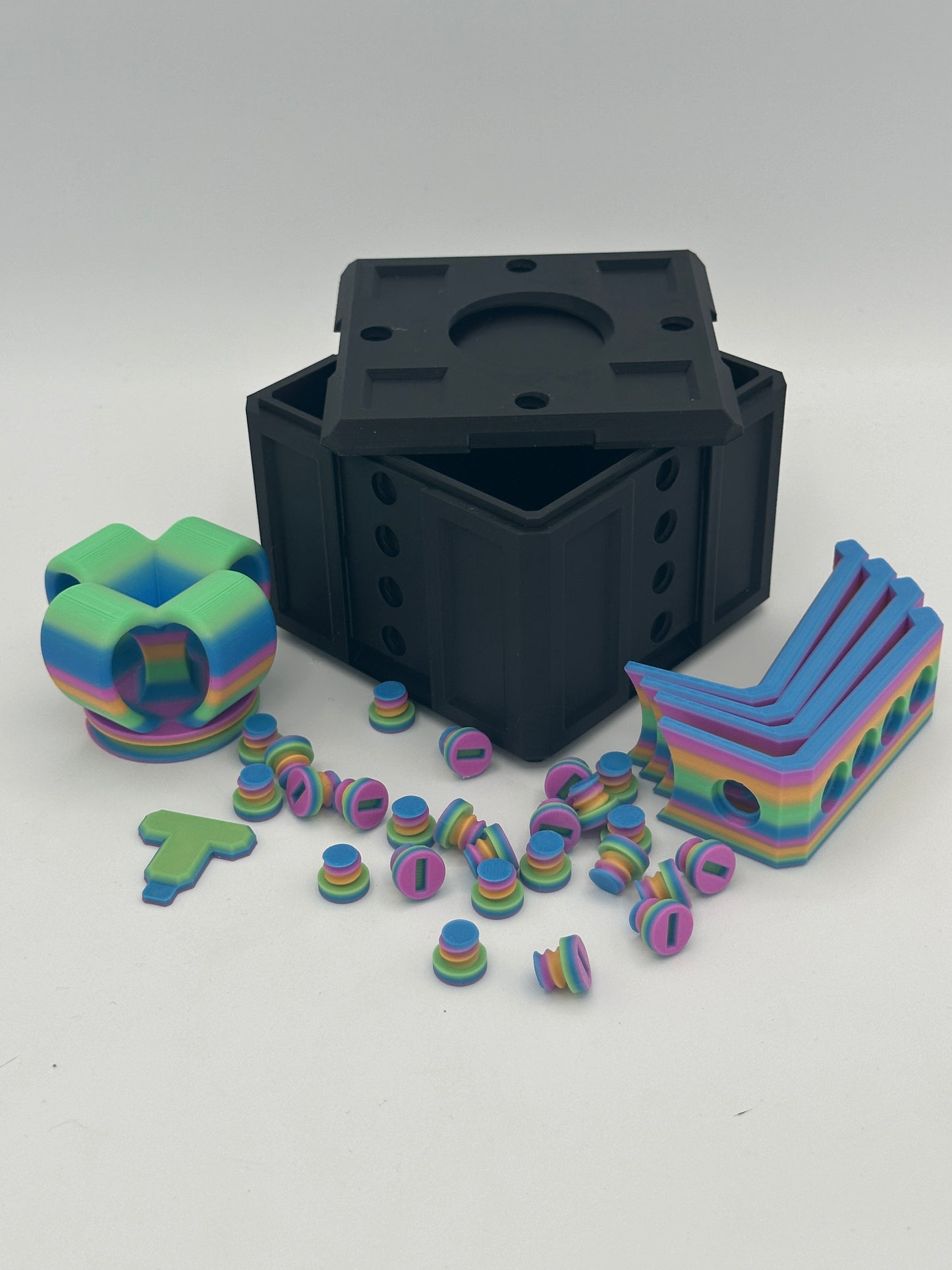 20 bolt Black & Rainbow #5 & Annoying Gift Box