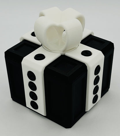 Annoying Gift Box - Multiple Color Combinations - 4x4x3" with 20 bolts + 3 Mini Figures