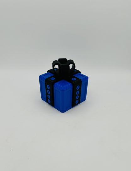 Blue & Black Annoying Gift Box 4x4x3" with 20 bolts + 3 Mini Figures