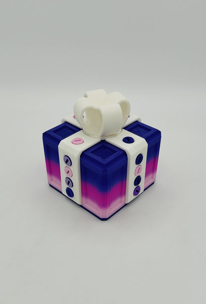 Purple Rainbow & White Annoying Gift Box 4x4x3" with 20 bolts + 3 Mini Figures