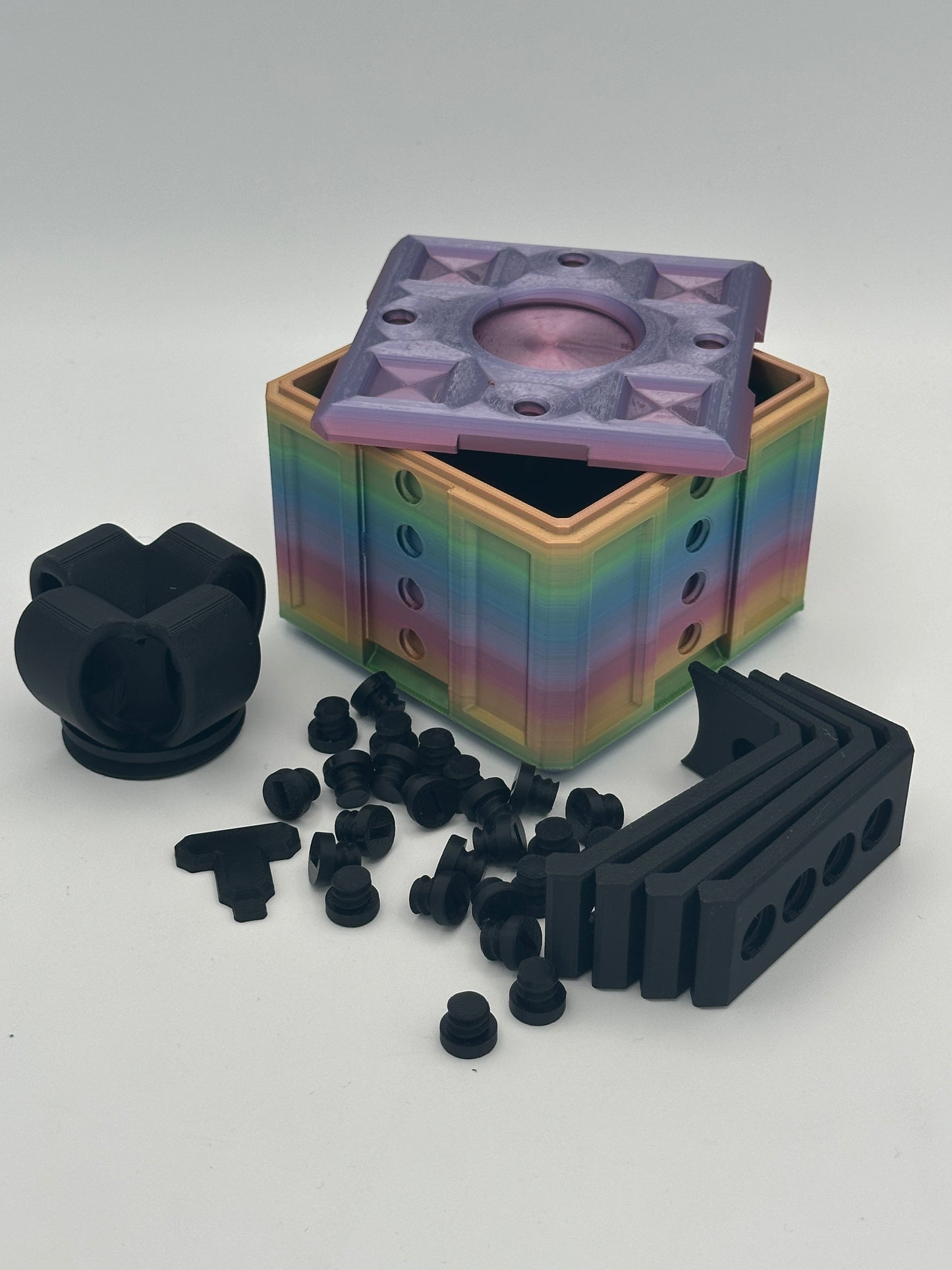 20 bolt Rainbow #4 & Black Annoying Gift Box