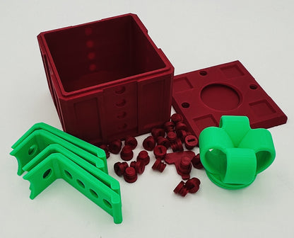 Red & Green Annoying Gift Box 4x4x3" with 20 bolts + 3 Mini Figures