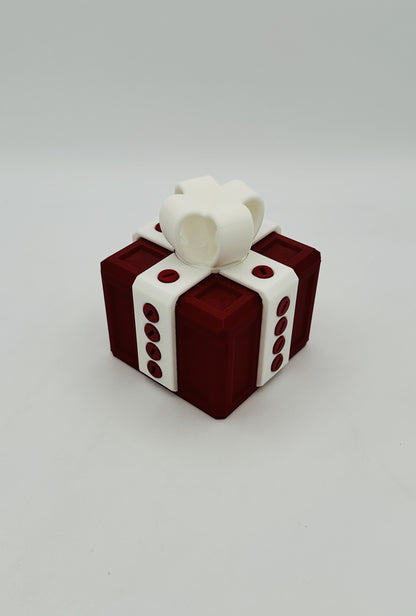 Red & White Annoying Gift Box 4x4x3" with 20 bolts + 3 Mini Figures