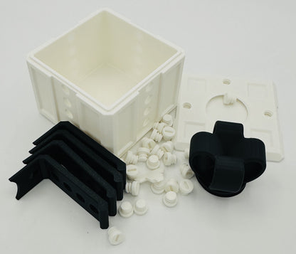 White & Black Annoying Gift Box 4x4x3" with 20 bolts + 3 Mini Figures