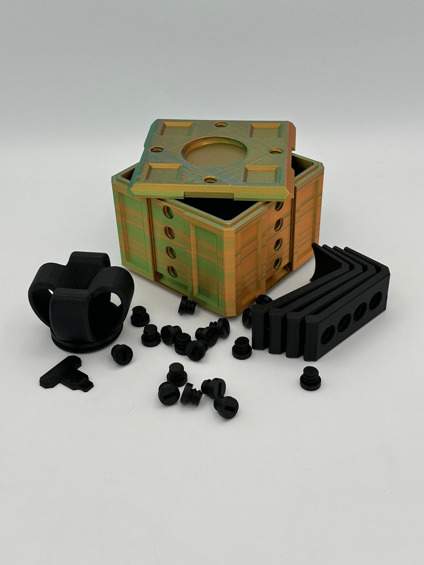 20 bolt Blue/Green/Orange & Black Annoying Gift Box