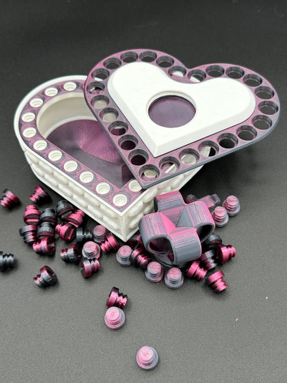 Heart Annoying Gift Box w/ 25 bolts - Multiple Color Combinations