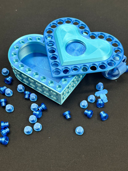 Heart Annoying Gift Box w/ 25 bolts - Blue 2-Tone