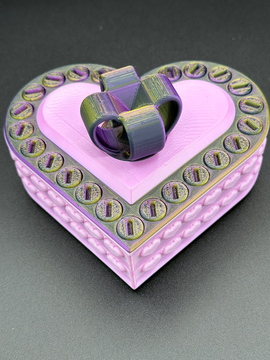 Heart Annoying Gift Box w/ 25 bolts - Purple/Gold/Black & Pink