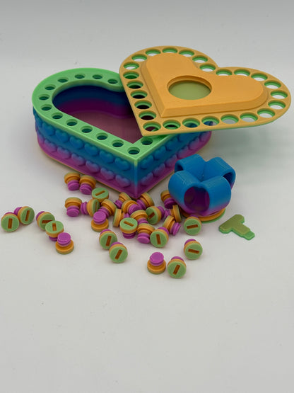 Heart Annoying Gift Box w/ 25 bolts - Rainbow #5