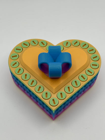 Heart Annoying Gift Box w/ 25 bolts - Rainbow #5