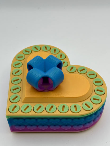 Heart Annoying Gift Box w/ 25 bolts - Rainbow #5