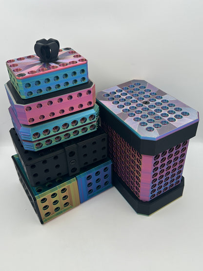 666 bolt Red/Yellow/Blue Shimmer & Black Extremely Annoying Gift Box