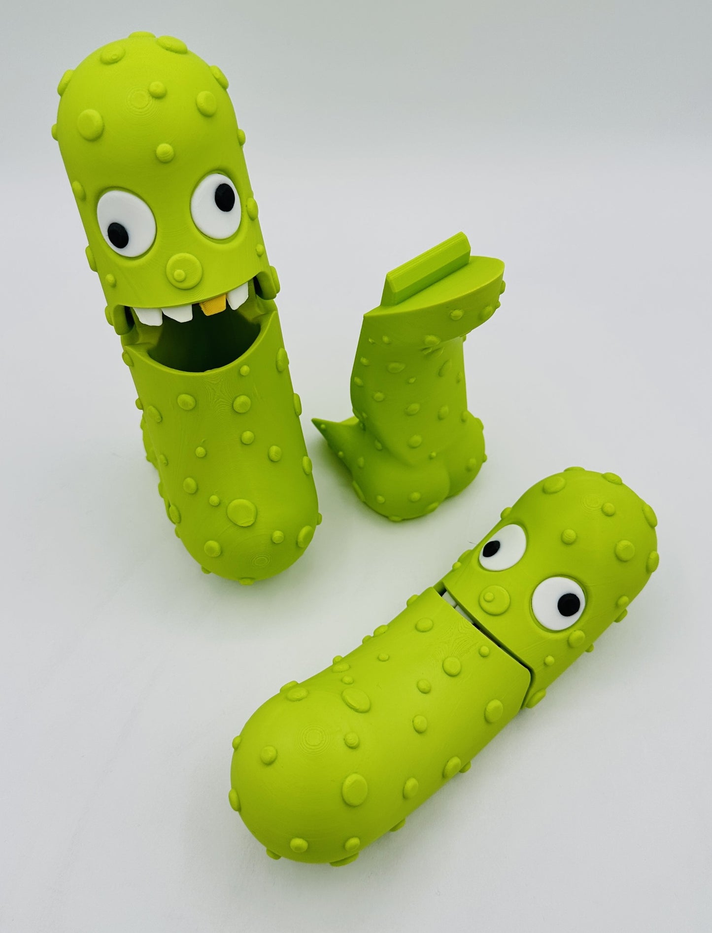 Derpy Pickle - 7" Articulated Tickle Pickle with Butt stand