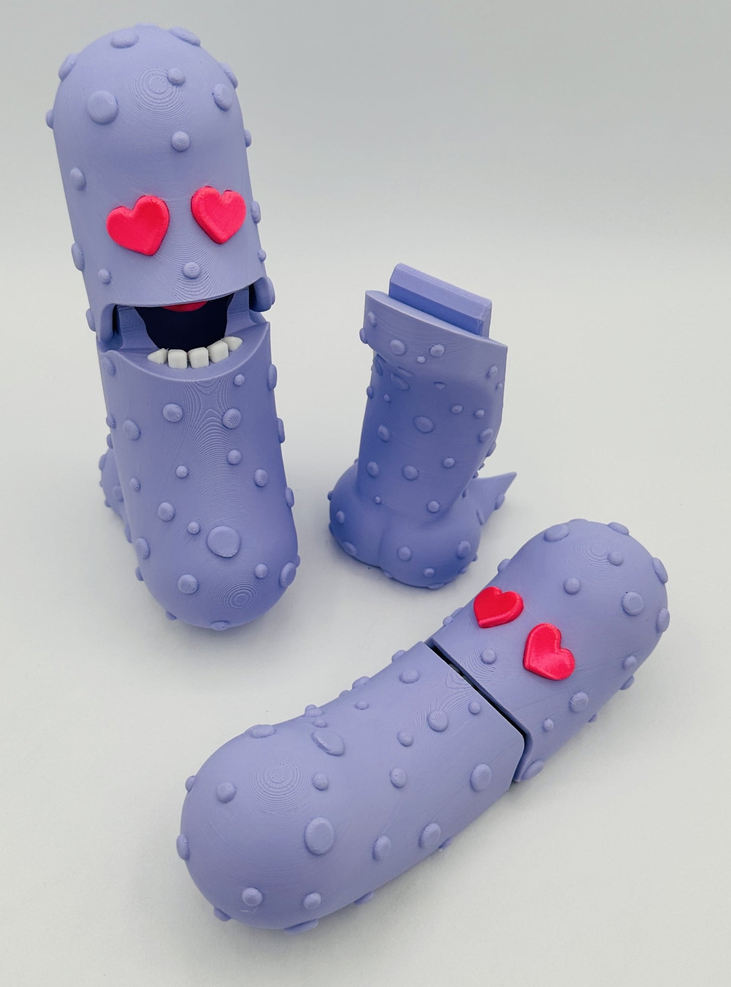 Lavender Lover - 7" Articulated Tickle Pickle with Butt stand