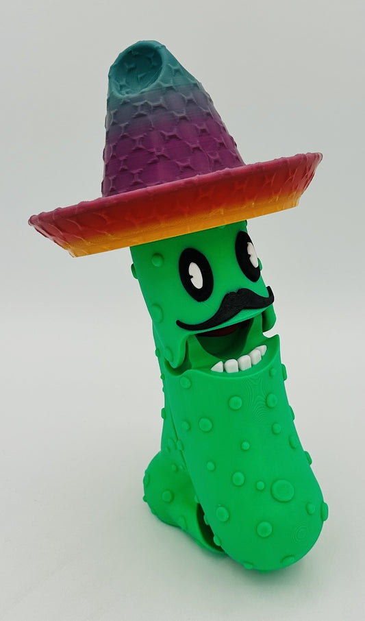 Pedro Pickle - 7" Articulated Tickle Pickle with Butt stand