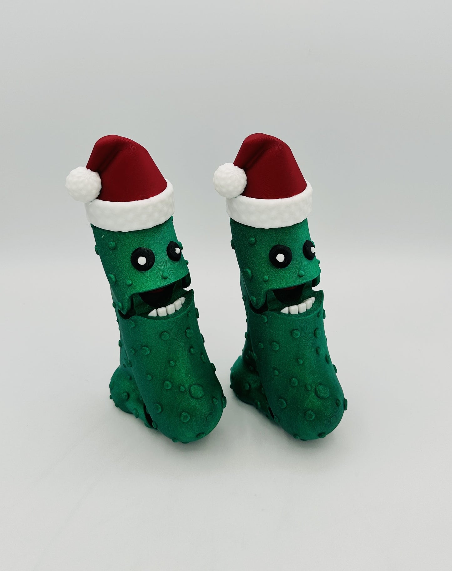 Santa Pickle - 7" Articulated Tickle Pickle with Butt stand