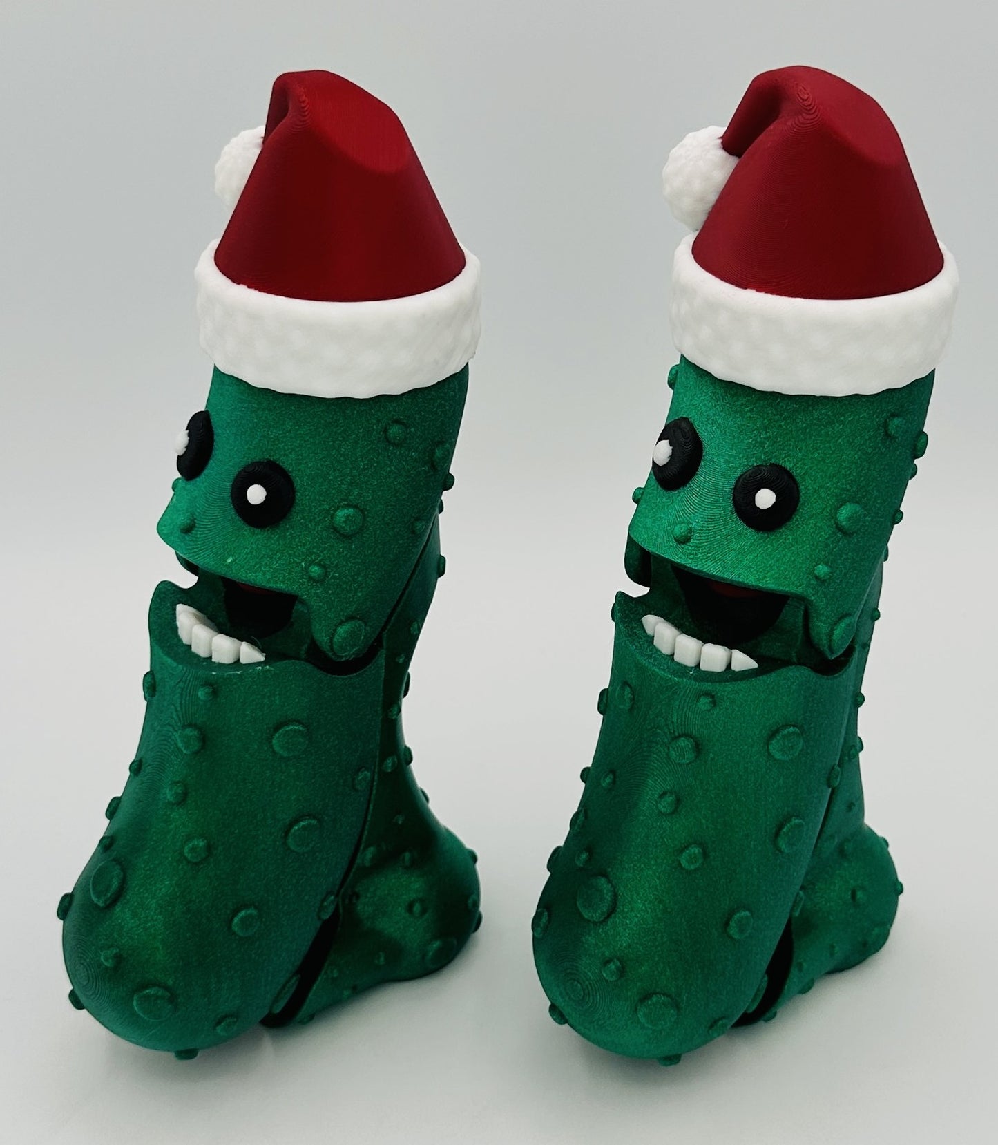 Santa Pickle - 7" Articulated Tickle Pickle with Butt stand