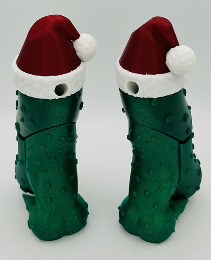 Santa Pickle - 7" Articulated Tickle Pickle with Butt stand