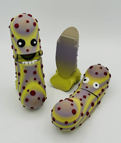 Diseased Pickle - 7" Articulated Tickle Pickle with Butt stand