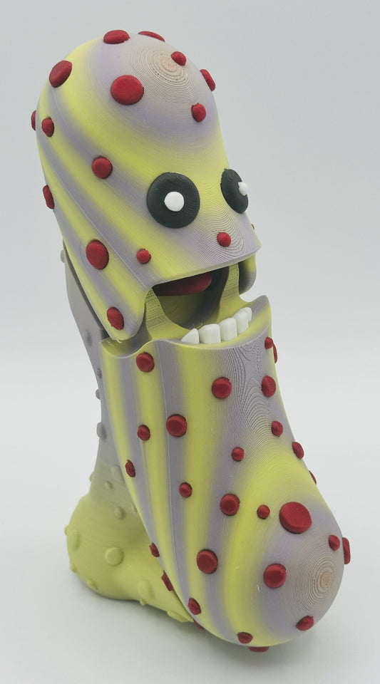 Diseased Pickle - 7" Articulated Tickle Pickle with Butt stand