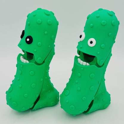 Green - 7" Articulated Tickle Pickle with Butt stand