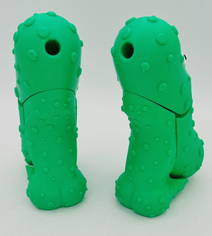 Green - 7" Articulated Tickle Pickle with Butt stand
