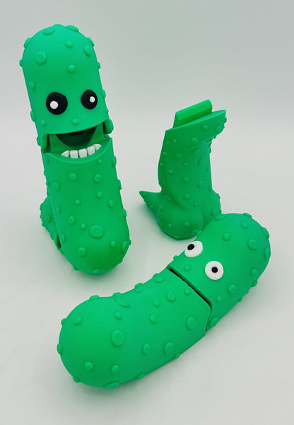 Green - 7" Articulated Tickle Pickle with Butt stand