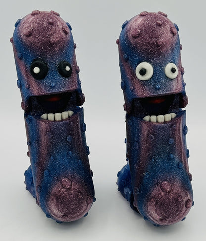 Midnight Glow - 7" Articulated Tickle Pickle with Butt stand