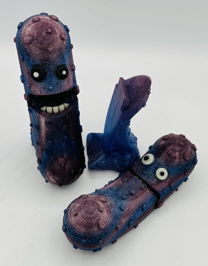 Midnight Glow - 7" Articulated Tickle Pickle with Butt stand