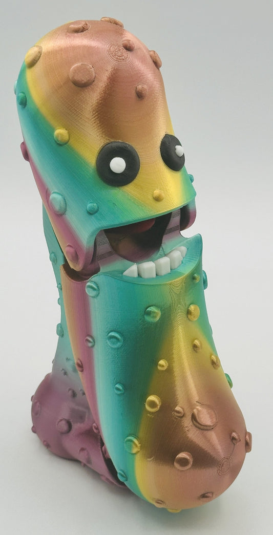 Metallic Rainbow - 7" Articulated Tickle Pickle with Butt stand