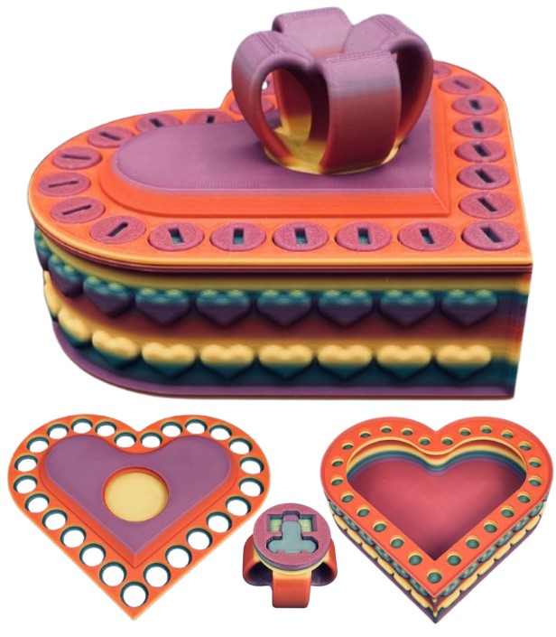 Heart Annoying Gift Box w/ 25 bolts - Multiple Color Combinations