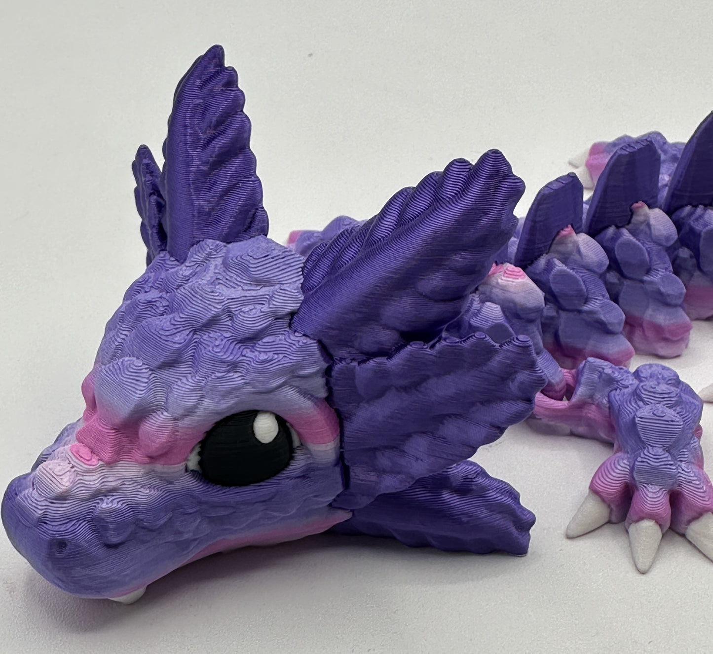Baby Axolotl Dragon - 11" Purple Rainbow