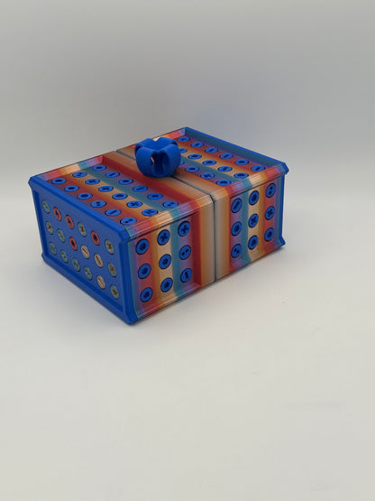 Blue & Rainbow Extremely Annoying Gift Box with 296 screws
