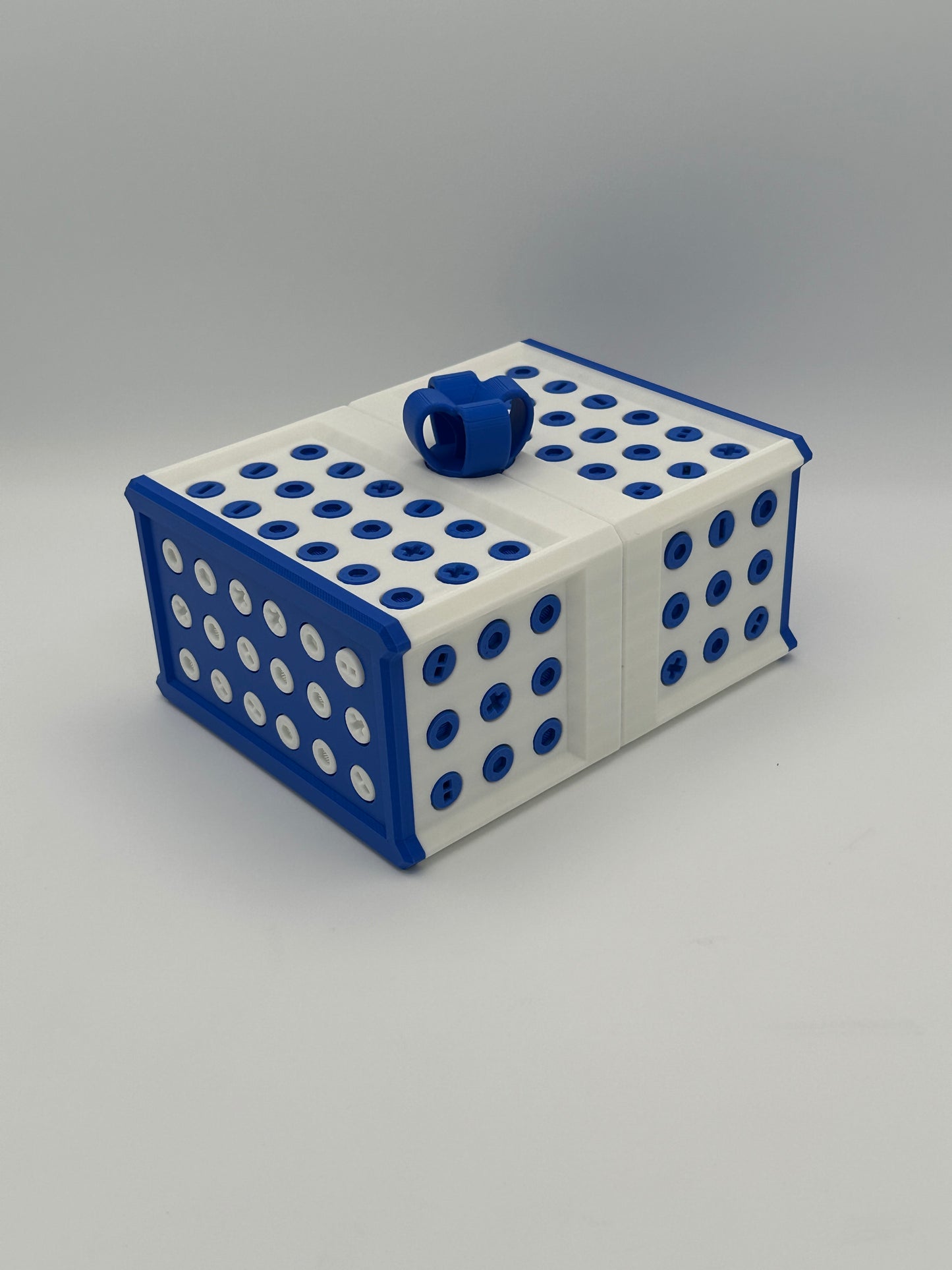 Blue & White Extremely Annoying Gift Box with 296 screws