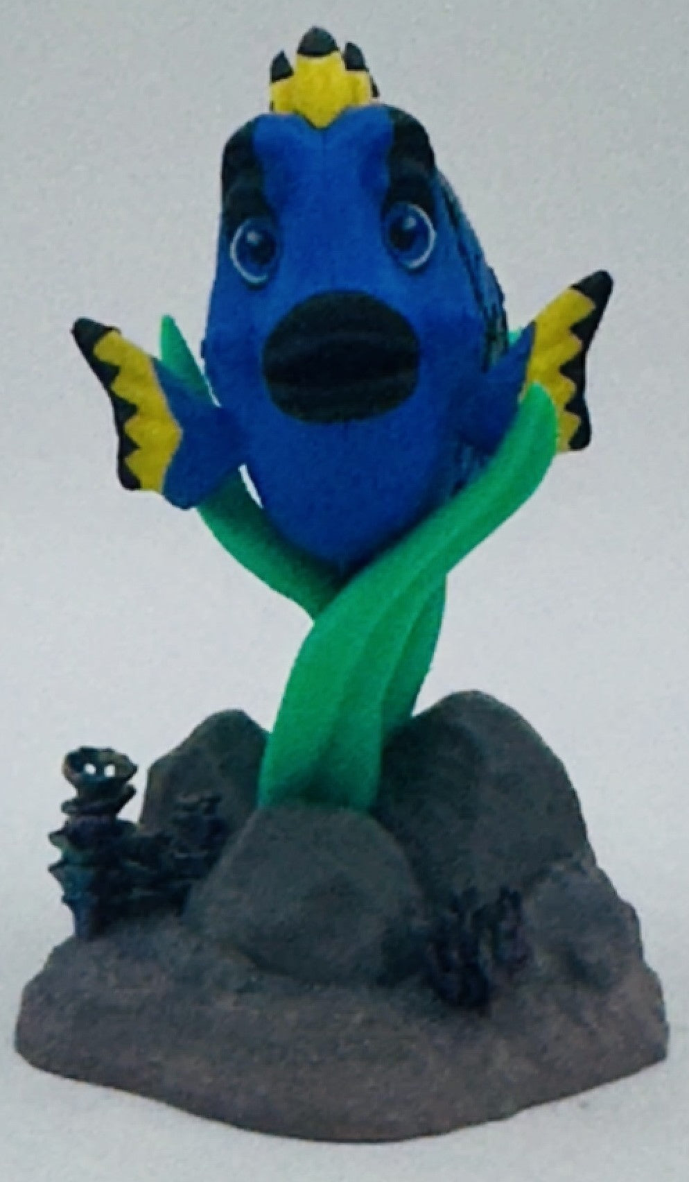Blue Tang Desk Pet Fidget with Coral Reef Stand
