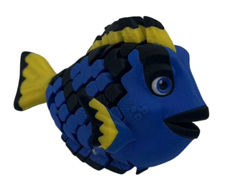 Blue Tang Dual-Fidget Refrigerator Magnet
