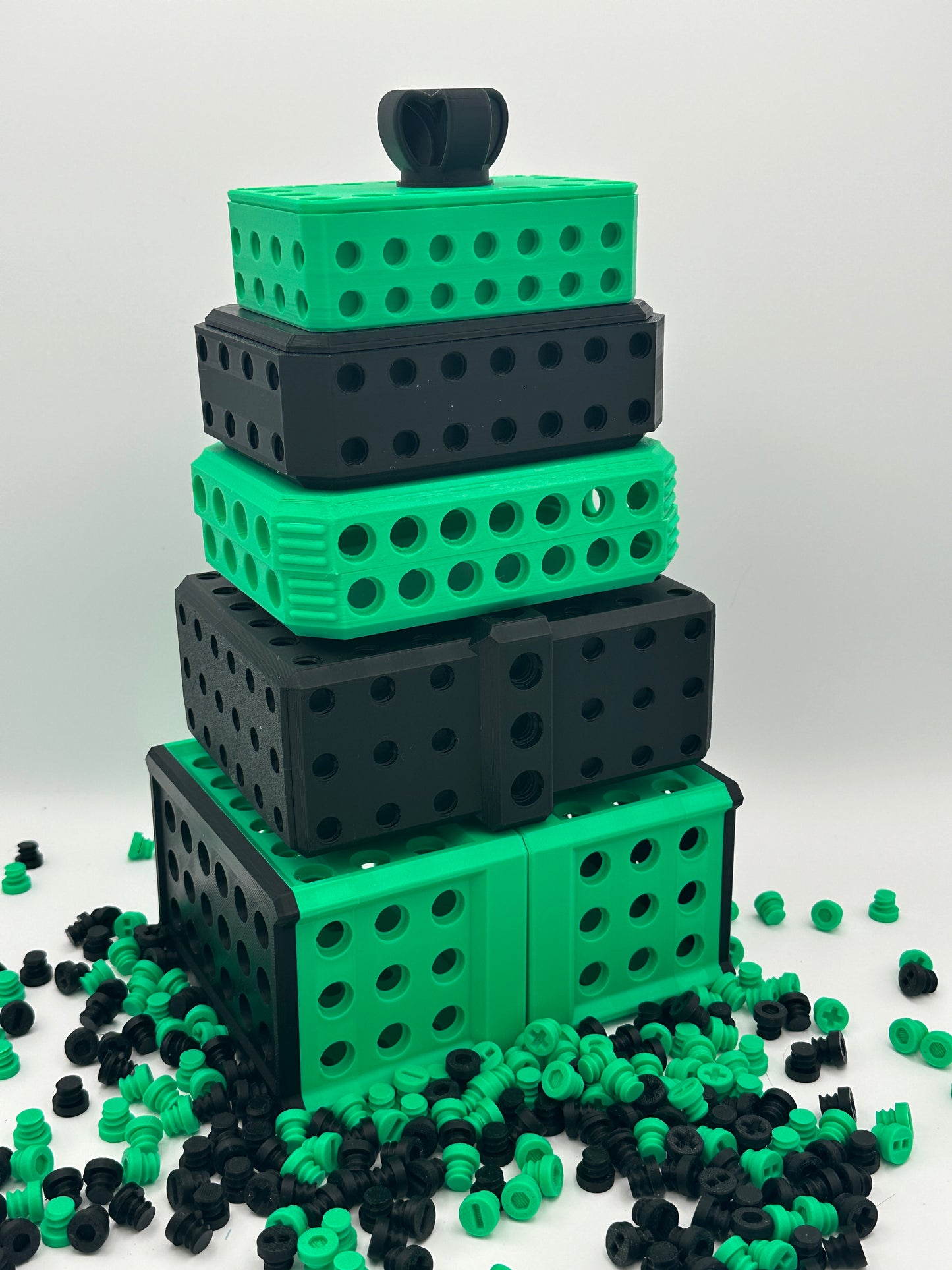 Green & Black Extremely Annoying Gift Box with 296 screws