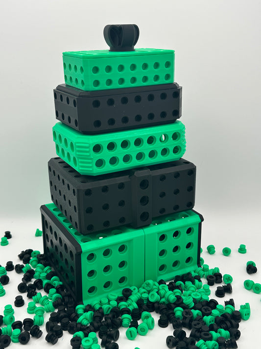 Green & Black Extremely Annoying Gift Box with 296 screws