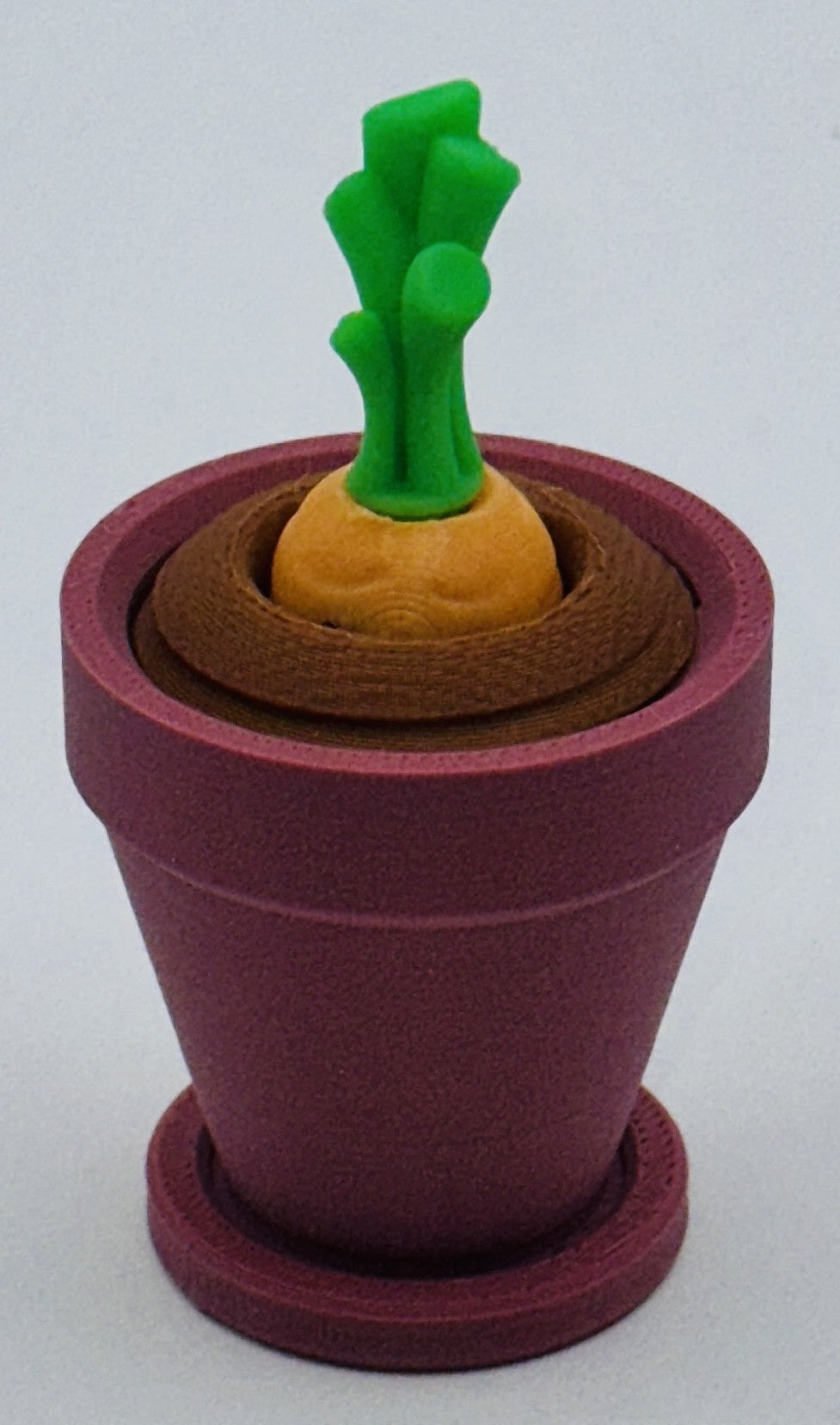 Carrot Planter - Articulated Carrot in a Terracotta Pot
